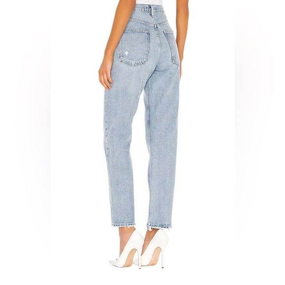 AGOLDE 90's High Rise Straight Leg Loose Fit Organic Cotton Jeans- Size 24 - Picture 4 of 15